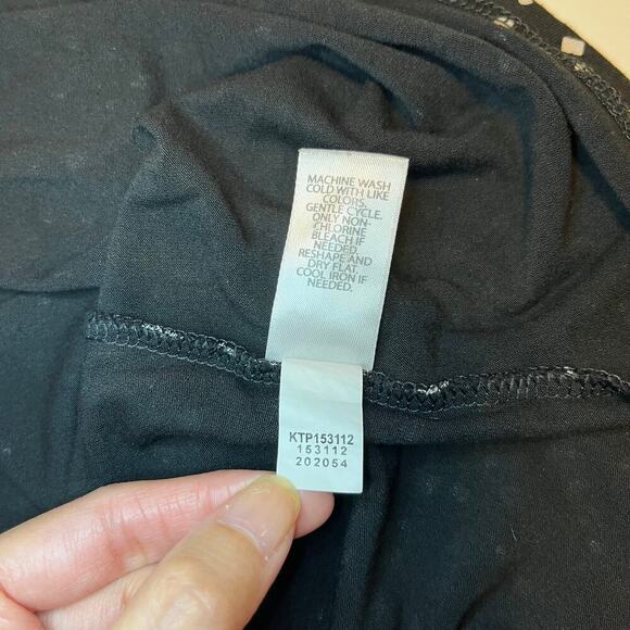 Jjill Wearever Collection Off Shoulder Dot Blouse Black White Size Medium Petite - Picture 5 of 7